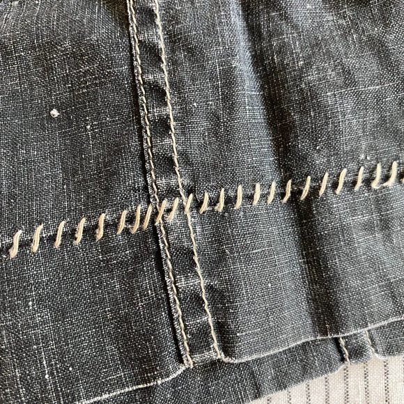 Tori Richard Black Linen Mini Skirt - Picture 3 of 6